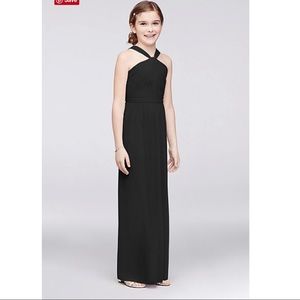 Y-Neck Long Mesh Girls Dress